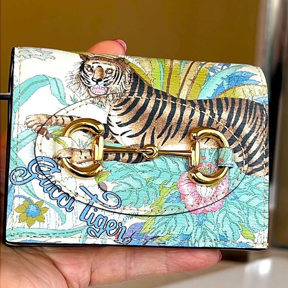 Gucci horsebit tiger Floral Print Women's Bag and wallet - Picture 3 of 16
